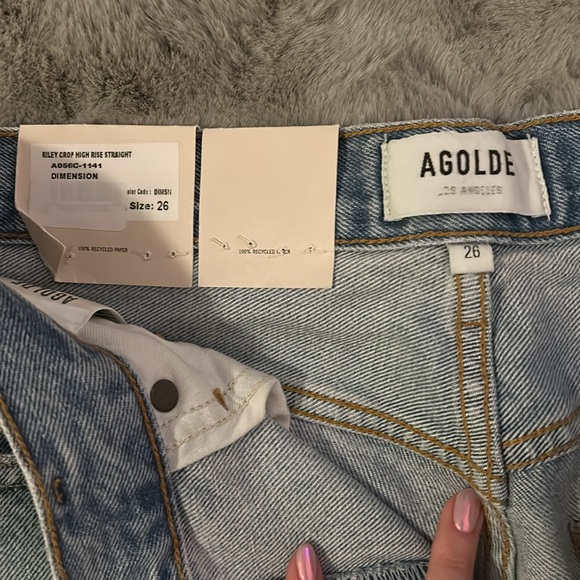Agolde Riley high rise straight crop jeans - Picture 3 of 5